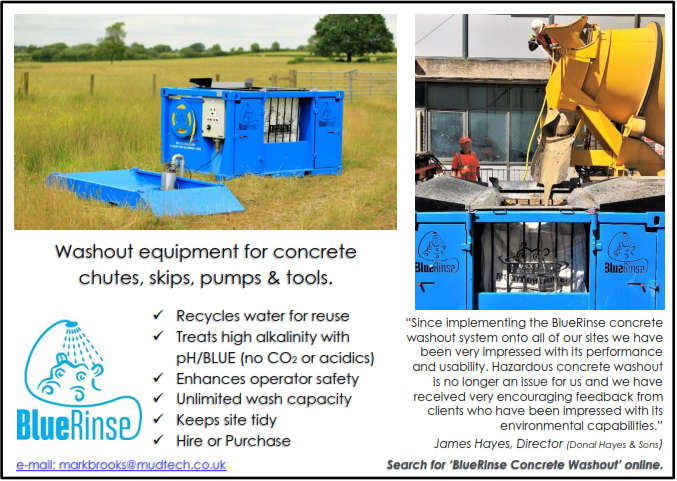 BlueRinse Concrete Washout Press Advert