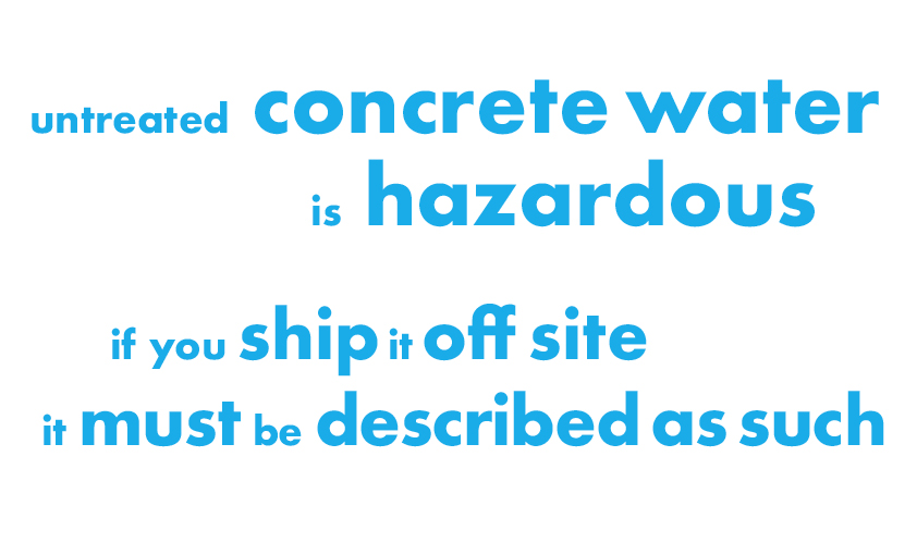 concrete water hazardous